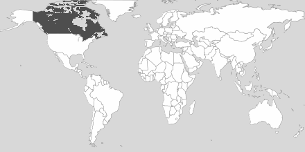 Map of Area Canada
