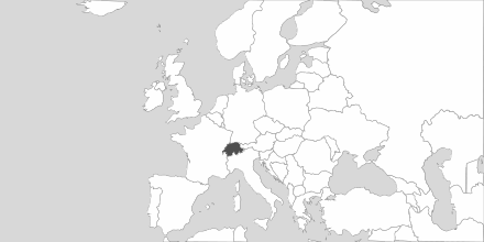 Map of Area Switzerland