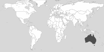 Map of Area Australia & New Zealand