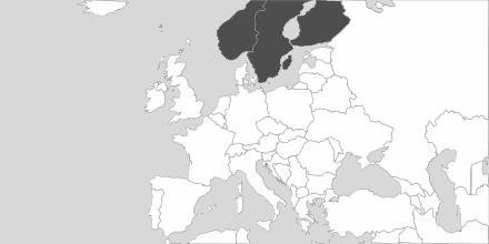 Map of Area Scandinavia